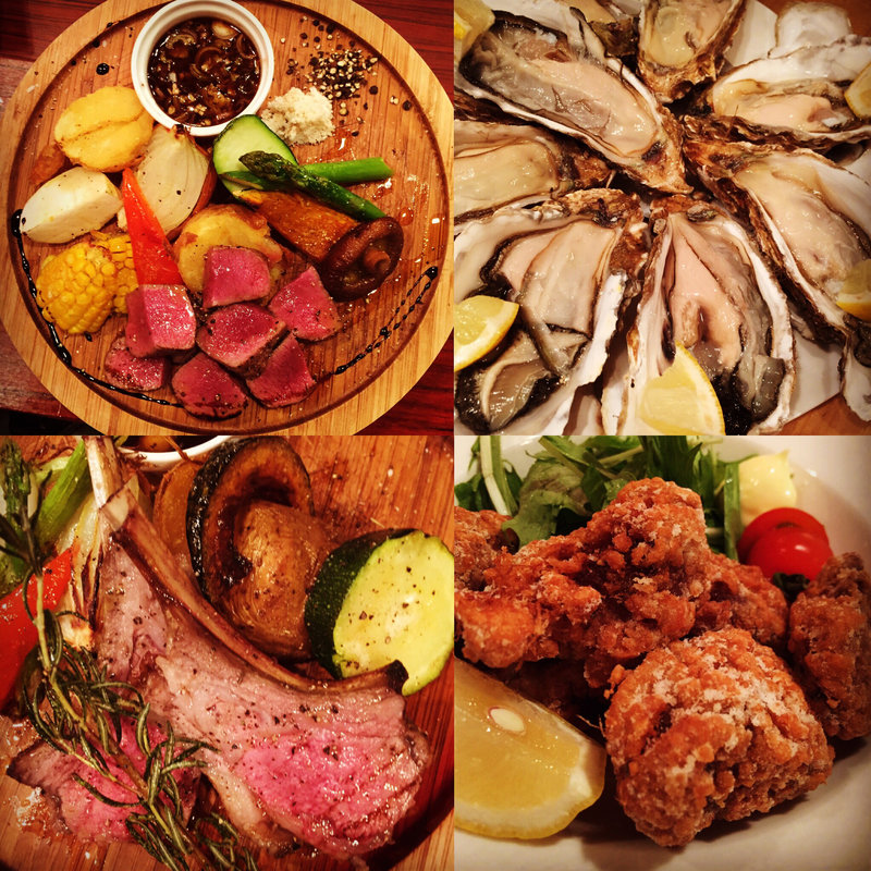 【仔鹿のロースト】【昆布森 生牡蠣】【鹿ザンギ】【骨付きラムの香草グリル】(鹿肉&オイスターバル 鹿肉SLOWDOWN)