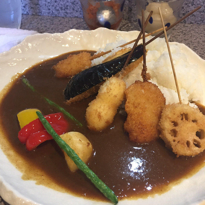 串カツカレー(竹笛)