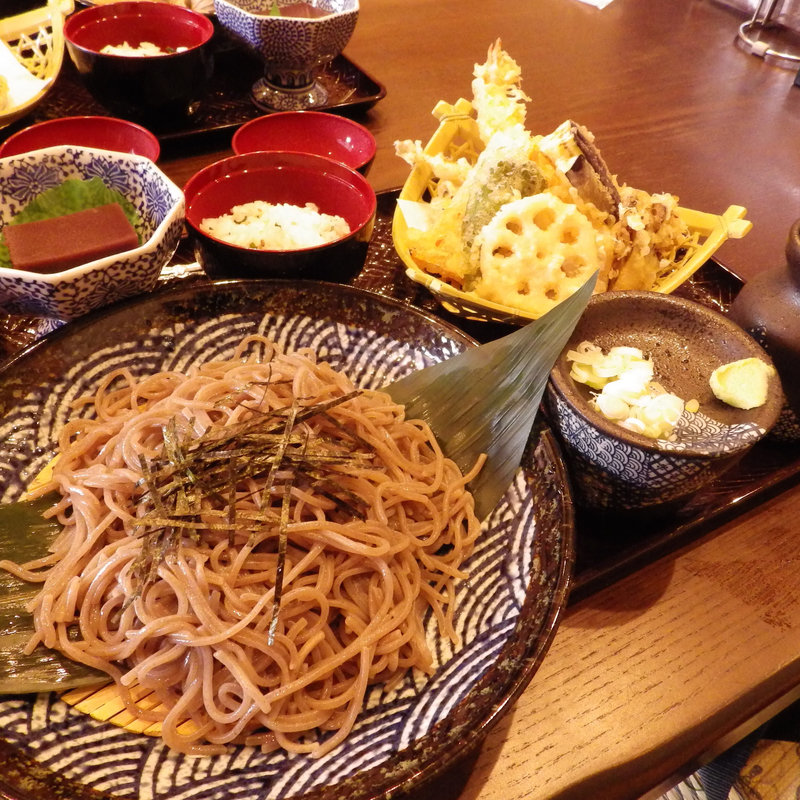 渓流そば、天ぷらセット(あん庵 )