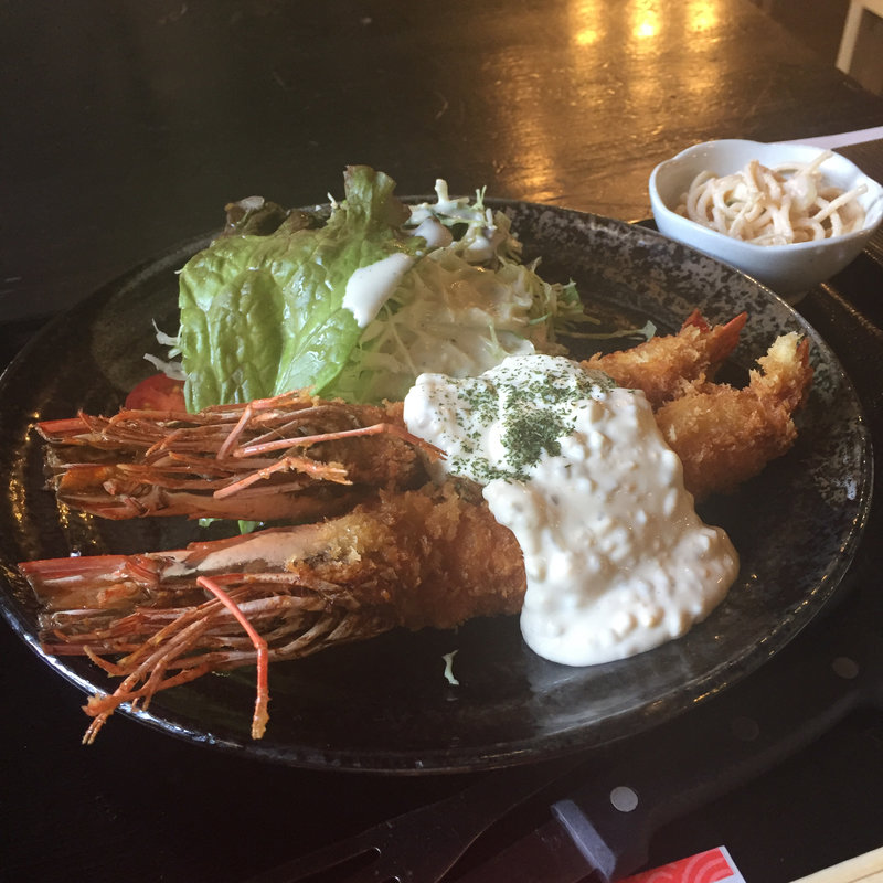 有頭大エビフライ定食(旬彩 がんこ屋 りんくう店)