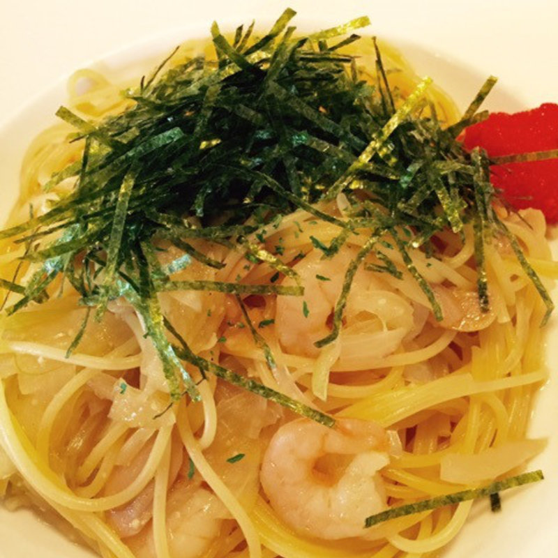 明太子とエビの和風パスタ(Tsmile)