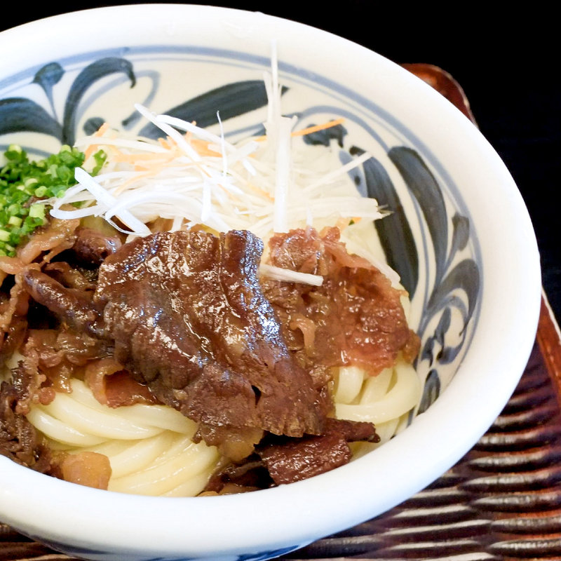 肉ぶっかけ冷(かわたうどん )