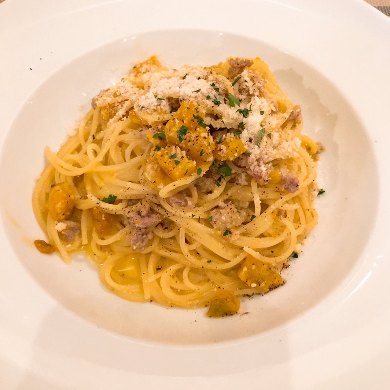 パスタランチ（サルシッチャとカボチャのクリームソース）(RISTORANTE La Ciau)