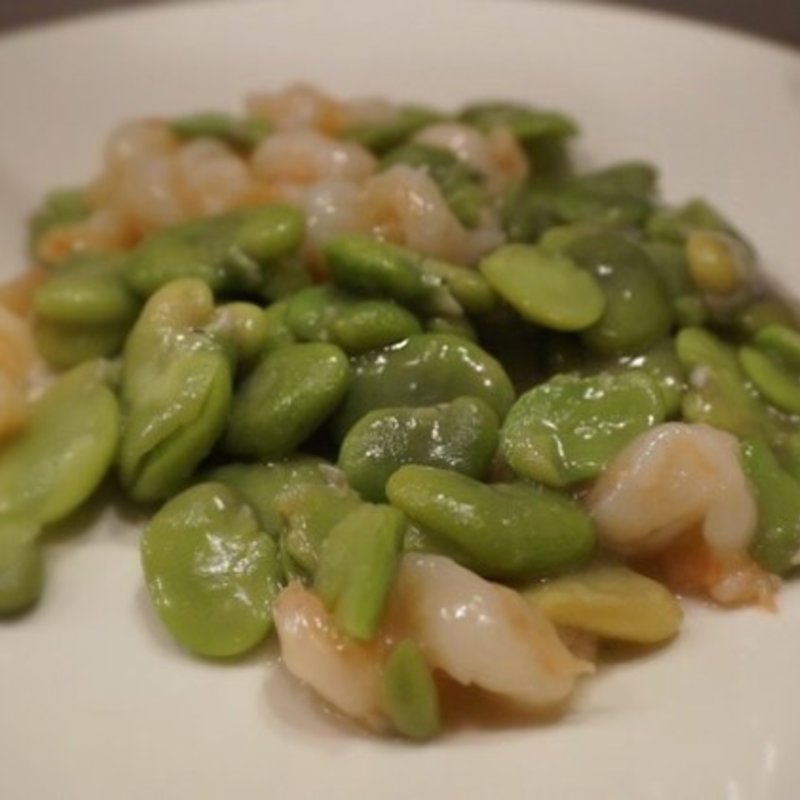 そらまめとえびの炒め(塩味)(中国菜 膳楽房 )