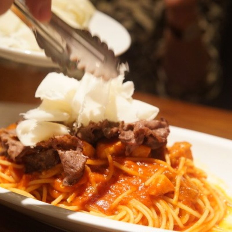 牛タン炭火焼グリルのアマトリチャーナ(ペッシェ・パッパーレ・イタリア 恵比寿)