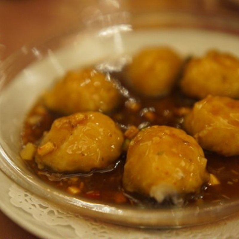 なすとエビのすり身(獅門酒楼)