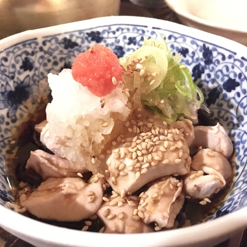 秋鮭白子ポン酢(花葉根)