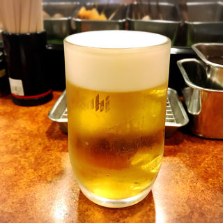 生ビール（中）(串かつ ひげ勝)