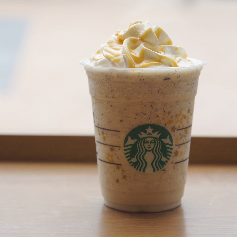ほうじ茶クリームフラペチーノ with キャラメルソース(スターバックスコーヒー ピオレ姫路1階店)
