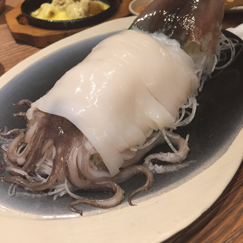 函館のイカ刺し(北海道シントク町 塚田農場 梅田茶屋町店 )