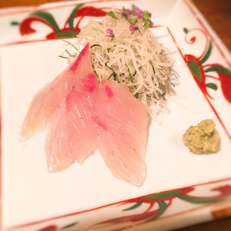 天然カンパチのお刺身(ちょい干してっ平)