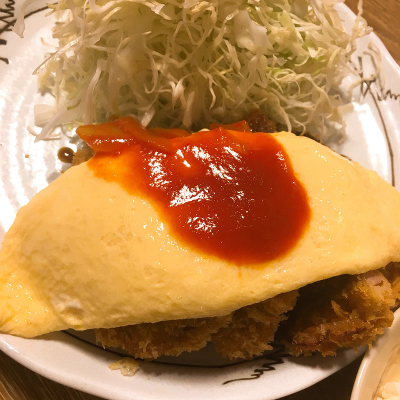 ハムカツオムレツ(加賀屋 新橋1号店 )