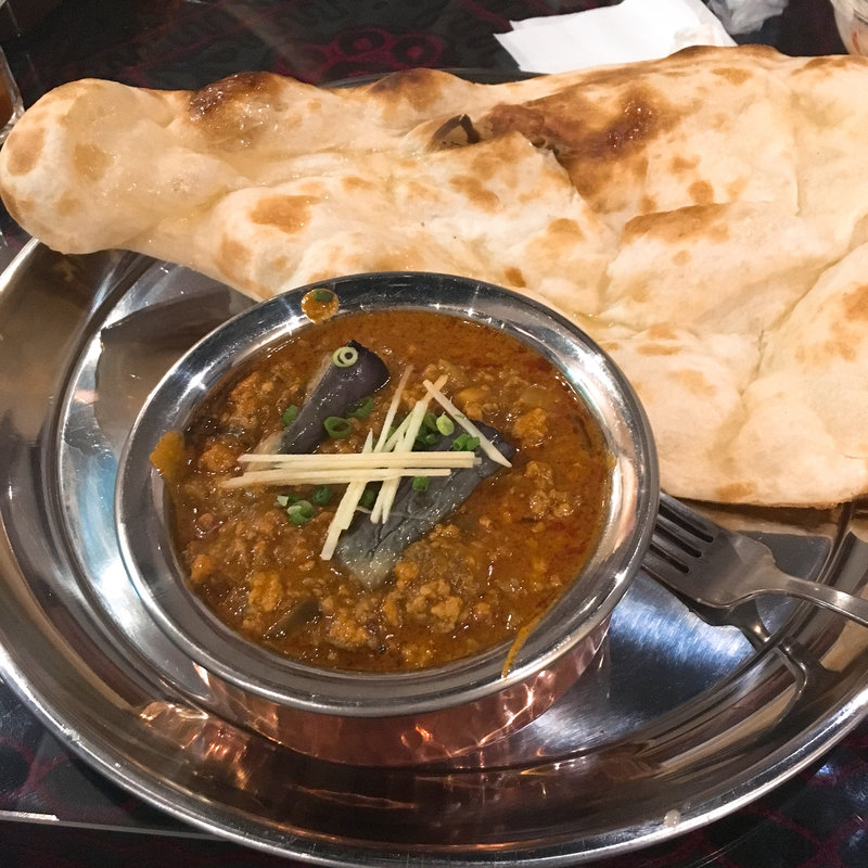 キーマベイガンカレー(インド料理 スーリヤ 芝店)