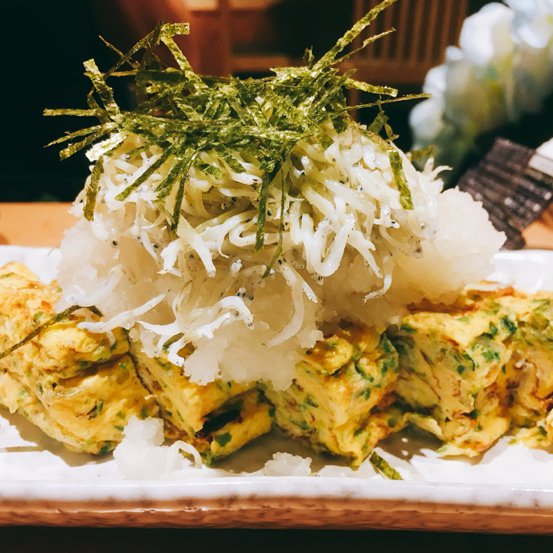 しらすと海苔の卵焼き(ヤマヤ鮮魚店)