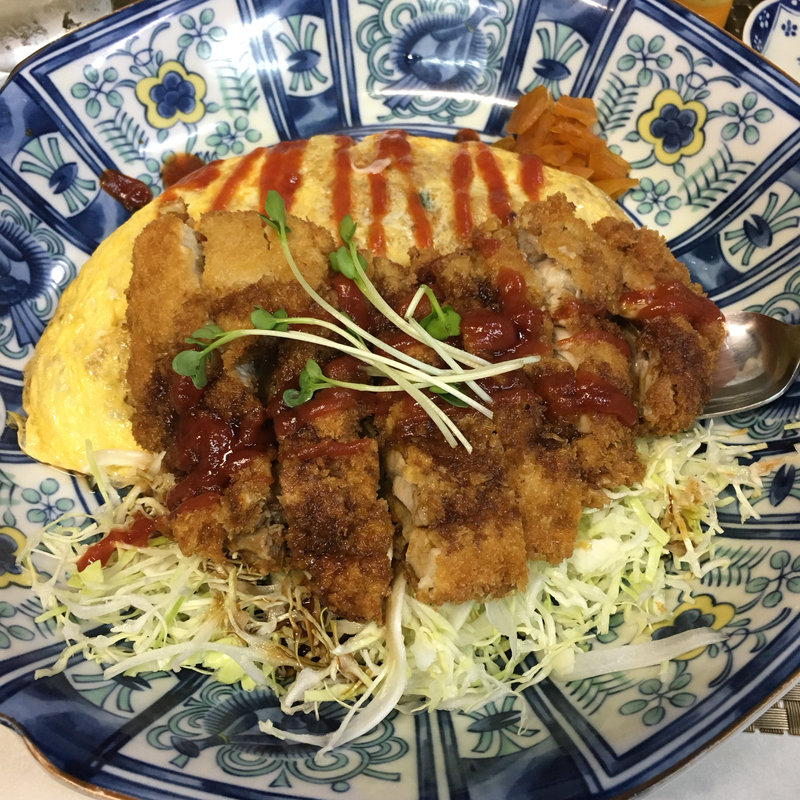 オムカツライス(いなり食堂)