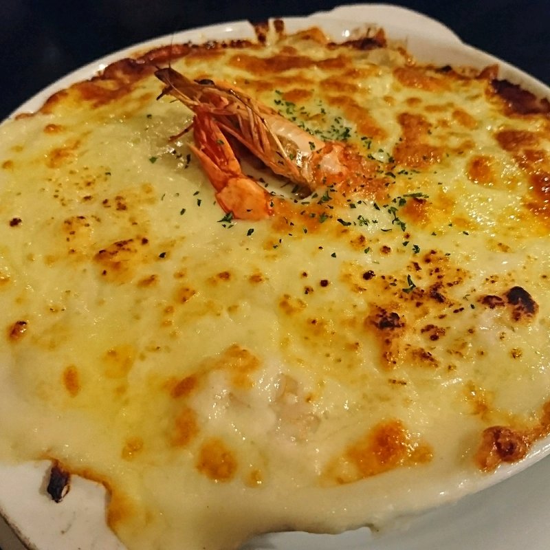 エビとチキンのツーショットドリア(ピザ＆レストラン 宝島)