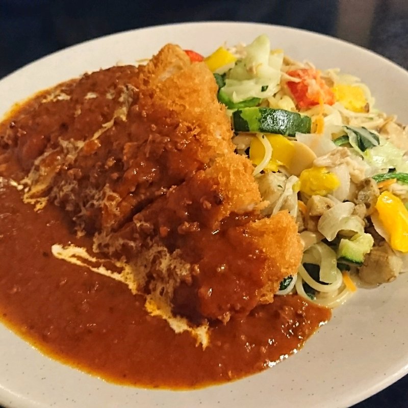 かつスパゲティ単品(ポークカツ＋ミートソース)(ピザ＆レストラン 宝島)