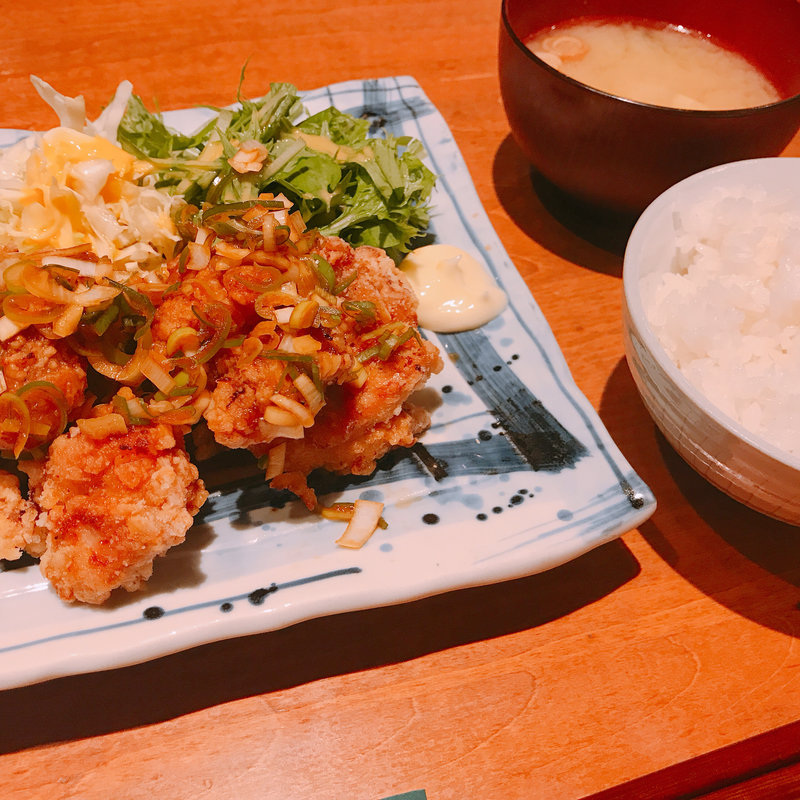 鶏肉の竜田揚げ ねぎポン酢(隠田 一甫 （イッポ）)