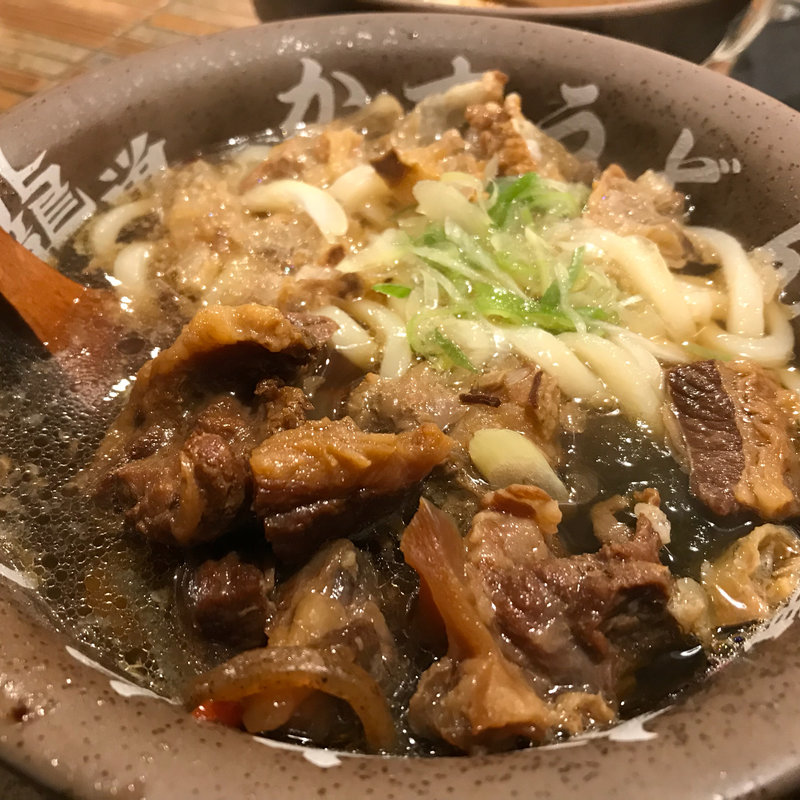 牛すじかすうどん(焼肉とかすうどん 龍の巣 中洲カドミセ)
