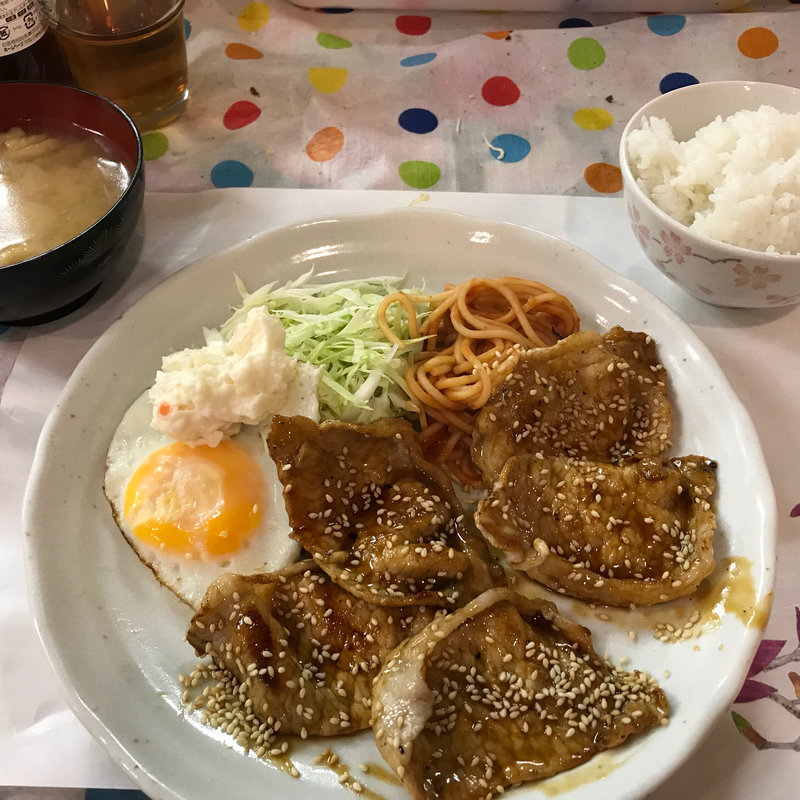 しょうが焼き定食(ビッグ鯛はのぼる)