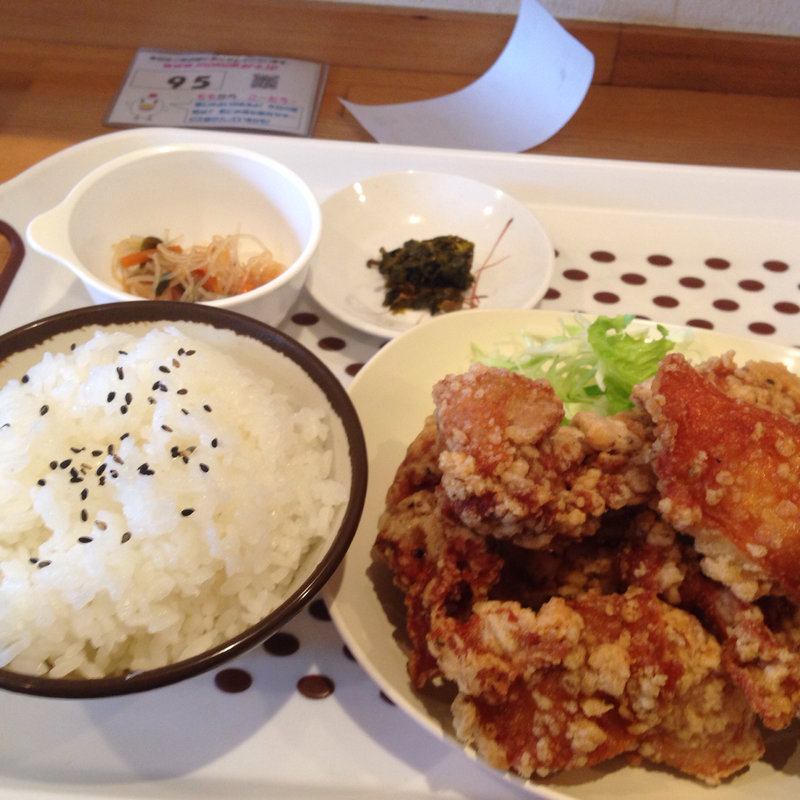 スタミナ唐揚げ定食LL(ももから こーたろー )
