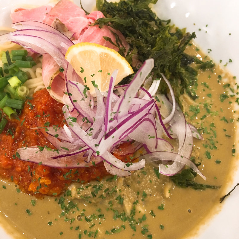 【限定】牡蠣のアラビアータ風和え玉(麺's kitchen RIRI)