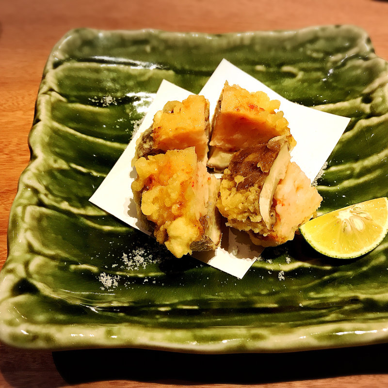 海老真丈のしいたけ包揚げ(酒家 の元)