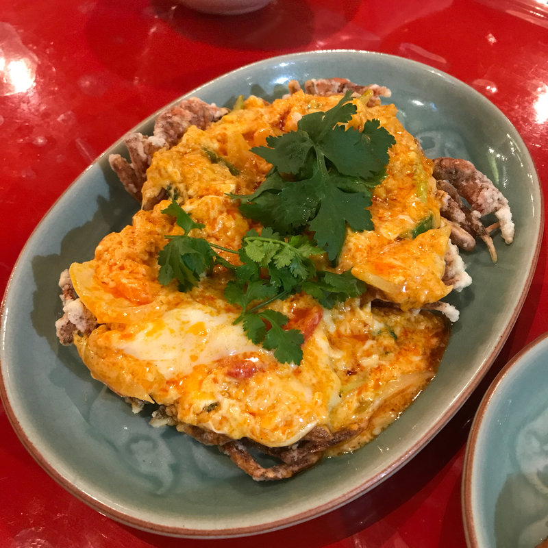 ソフトシェルクラブのタマゴ炒め？(タイ屋台 アロムディー)