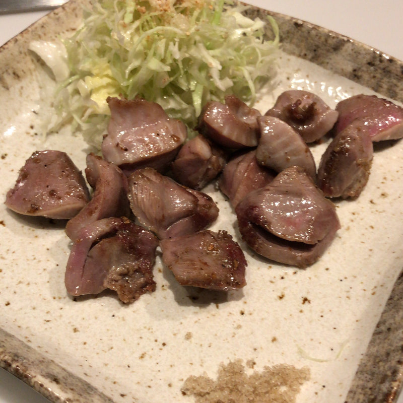 砂ずりの塩焼き(鉄板焼 曉 (あかつき))