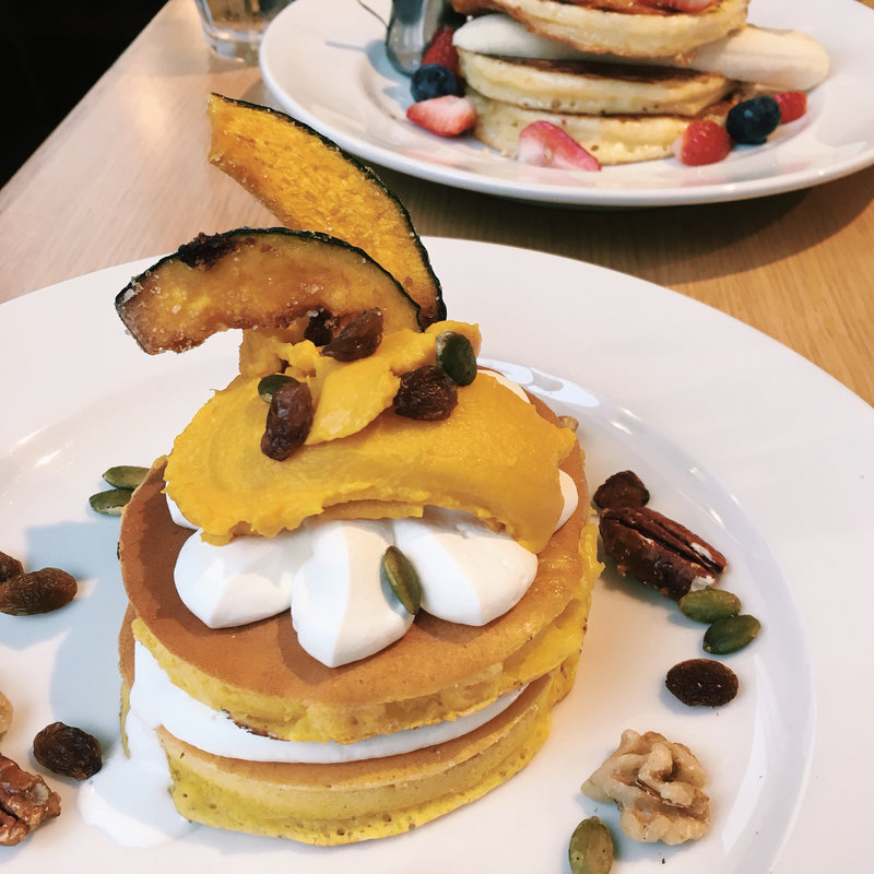 黄金かぼちゃプリンのパンケーキ(J.S. PANCAKE CAFE 渋谷店)