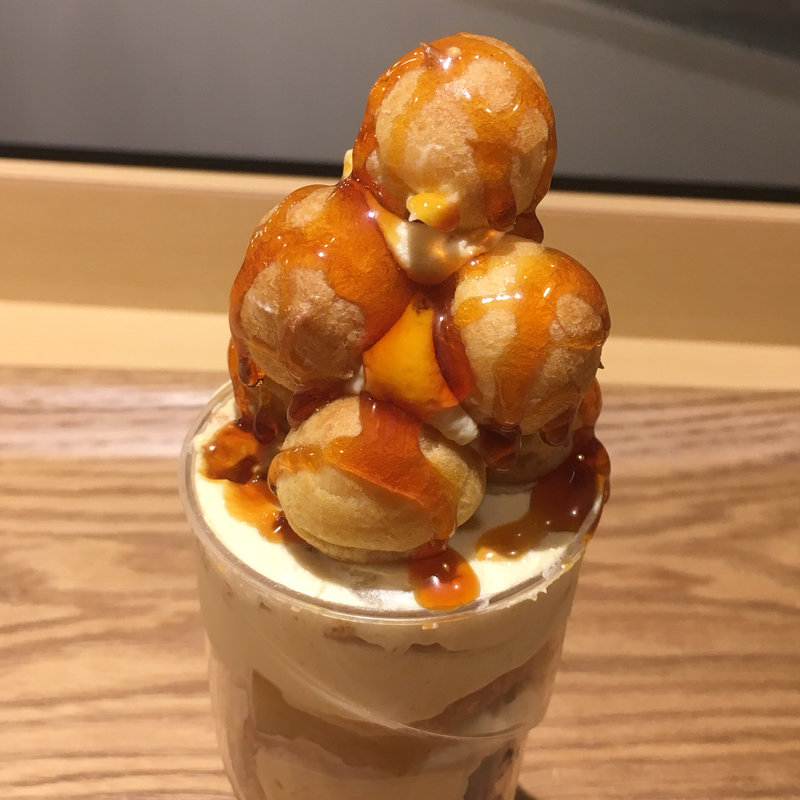 日田梨とキャラメルのパフェ(ル プティパレ)