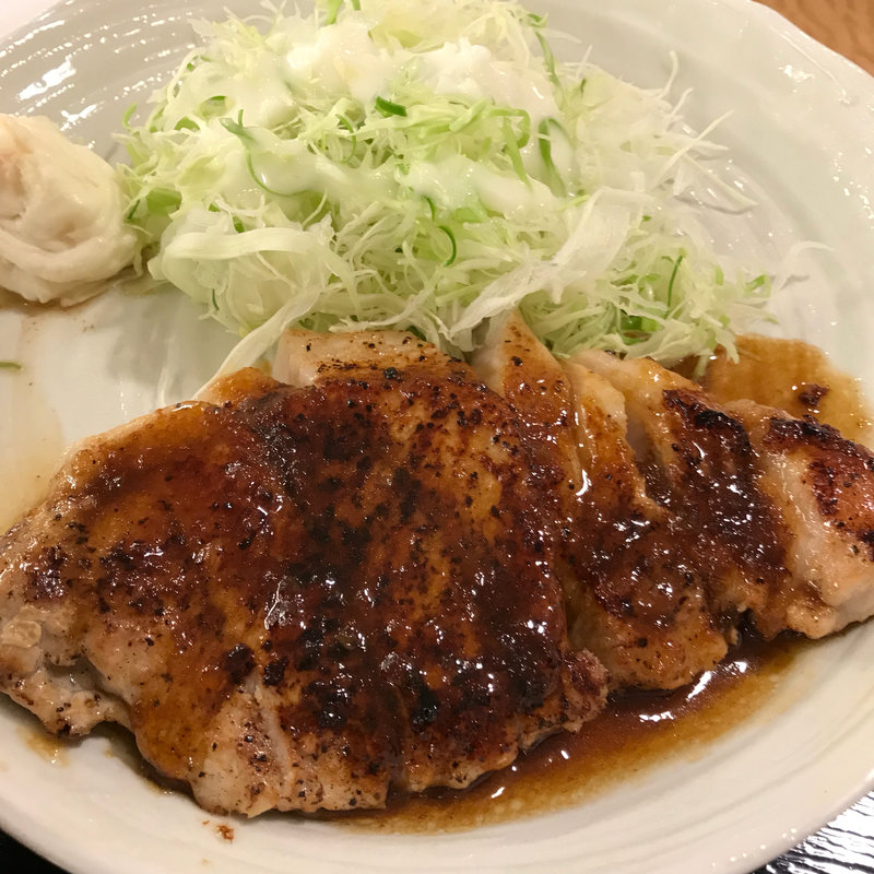 ASポーク黒豚ロースステーキ定食(日の出食堂 サンライズファーム佐原店)