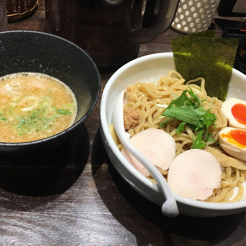 濃厚鶏つけそば 味玉入り 醤油スープ(たけいち )