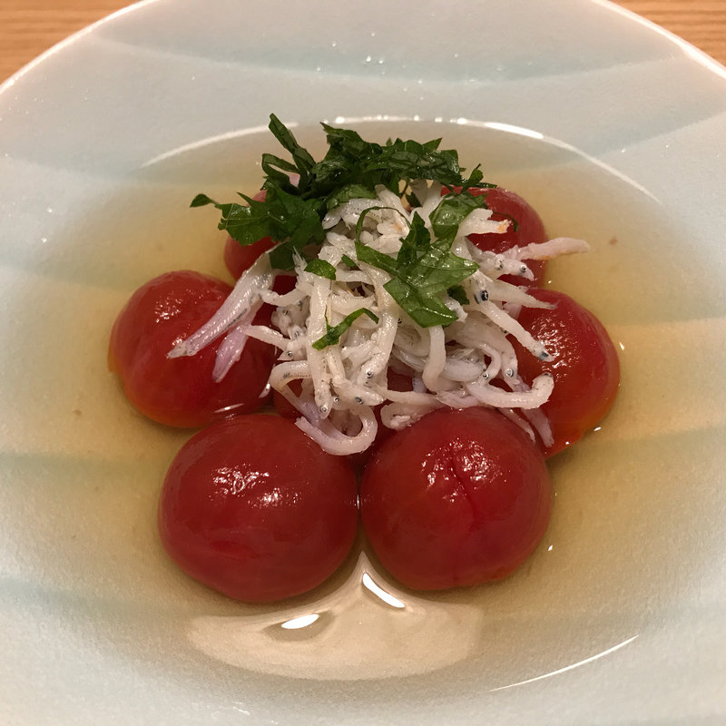 トマトのお浸し 釜揚げしらす添え(京乃菜)