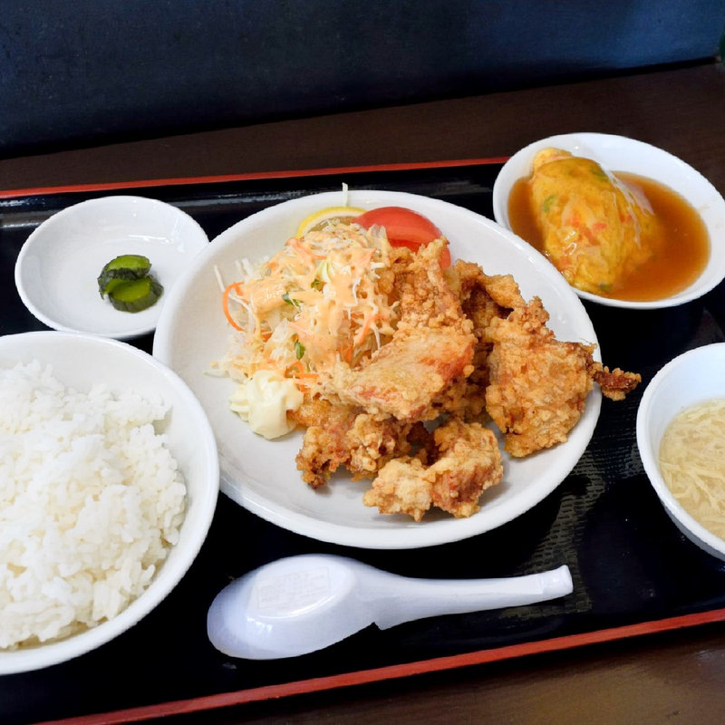 からあげ定食(円座うまか飯店)