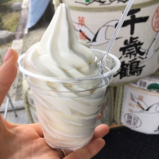 酒粕ソフトクリーム(千歳鶴 酒ミュージアム)