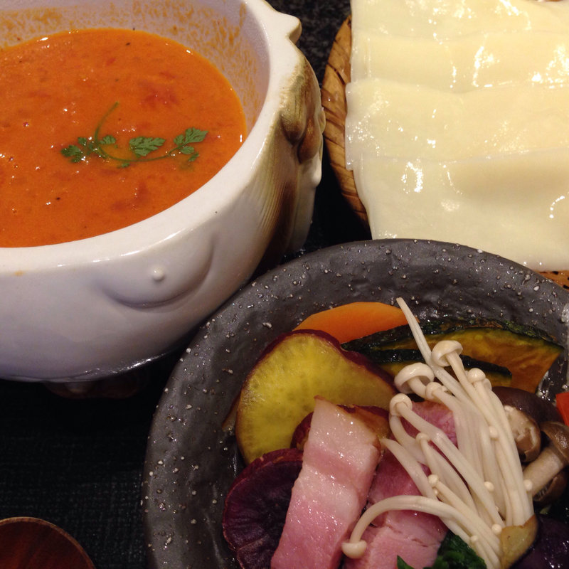 つけトマトクリームと秋の彩り野菜(五代目 花山うどん 銀座店)