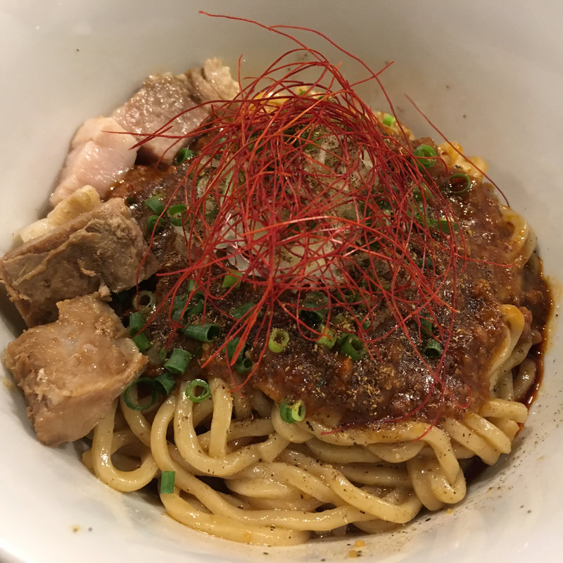 温玉つき麻婆まぜそば ライスセット ＋パクチー(らぁ麺やまぐち辣式 本店)