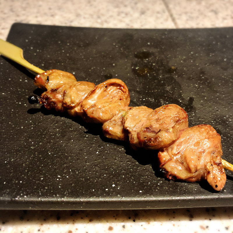 鶏ハツ(串焼き もんじろう)