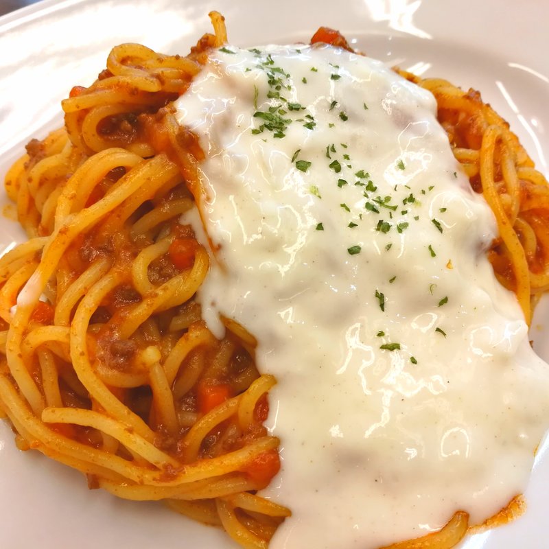 ミートソースとホワイトソースのダブルソーススパゲティ(カフェ ノータノーヴァ)