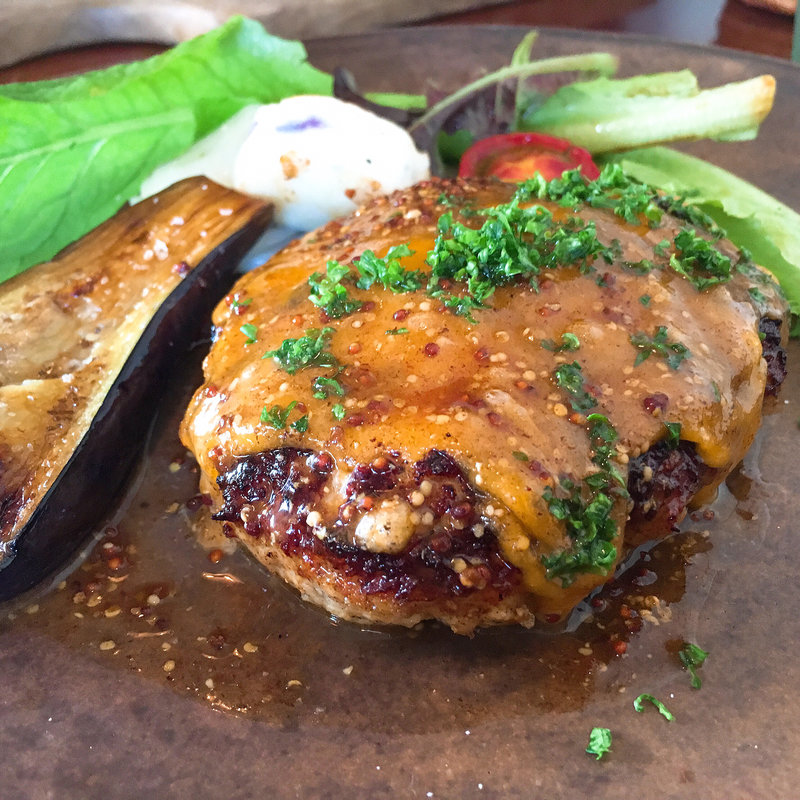 豆腐ハンバーグ アンチョビ粒マスタードソース(kiki （キキ）)