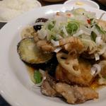 本日のランチ（茄子と香味野菜の揚げ餡かけ）(紅虎餃子房 イオンモール羽生店)