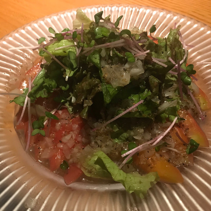 トマトさらだ あら塩ドレッシング(黒豚しゃぶしゃぶ 島津)