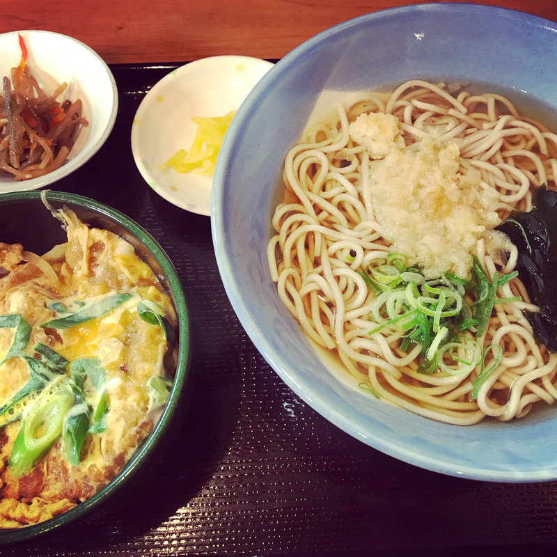 天たま丼定食(若菜そば 阪急茶屋町口店)