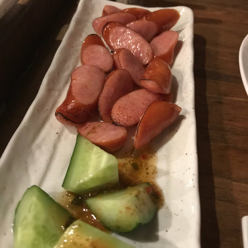 ピリ辛ウインナー(こば酒店)