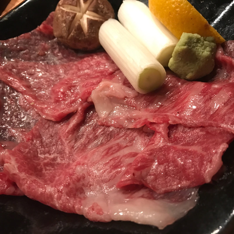 豊後牛の焼きしゃぶ(寿司ろばた 八條)