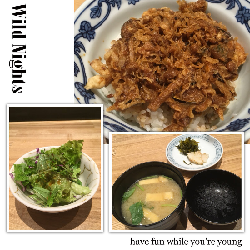 季節のかき揚げ丼(サラダ、みそ汁付)(天ぷら新宿 つな八 KITTE博多店)