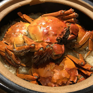 上海蟹の炊き込みご飯