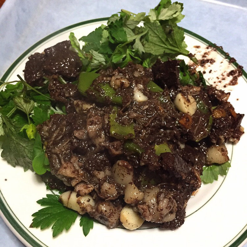 ヤギの血の炒め物(山羊料理二十番 )