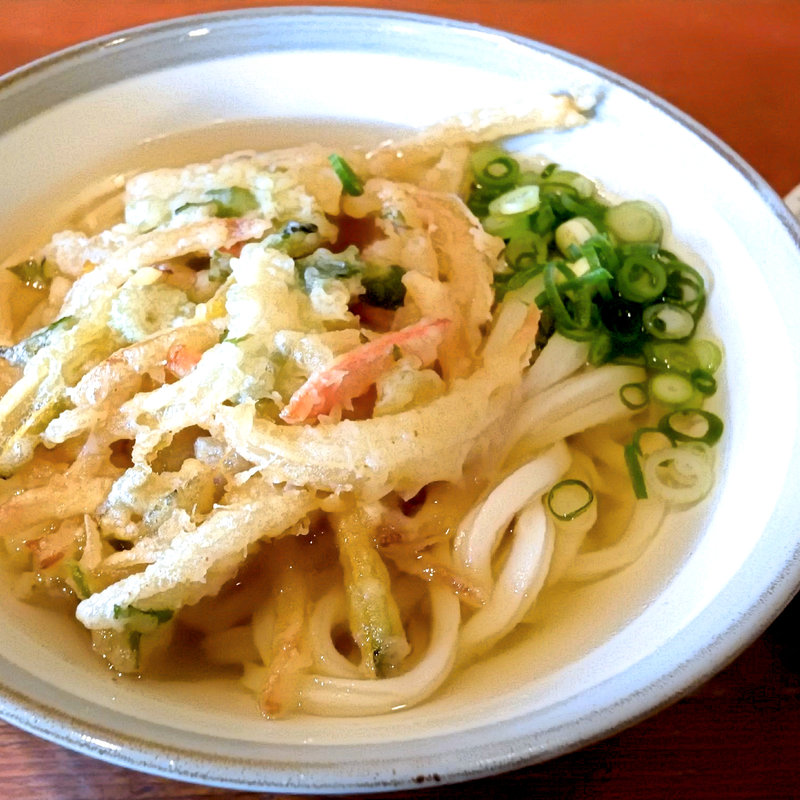 ひやあつ+かき揚げ(中村うどん)